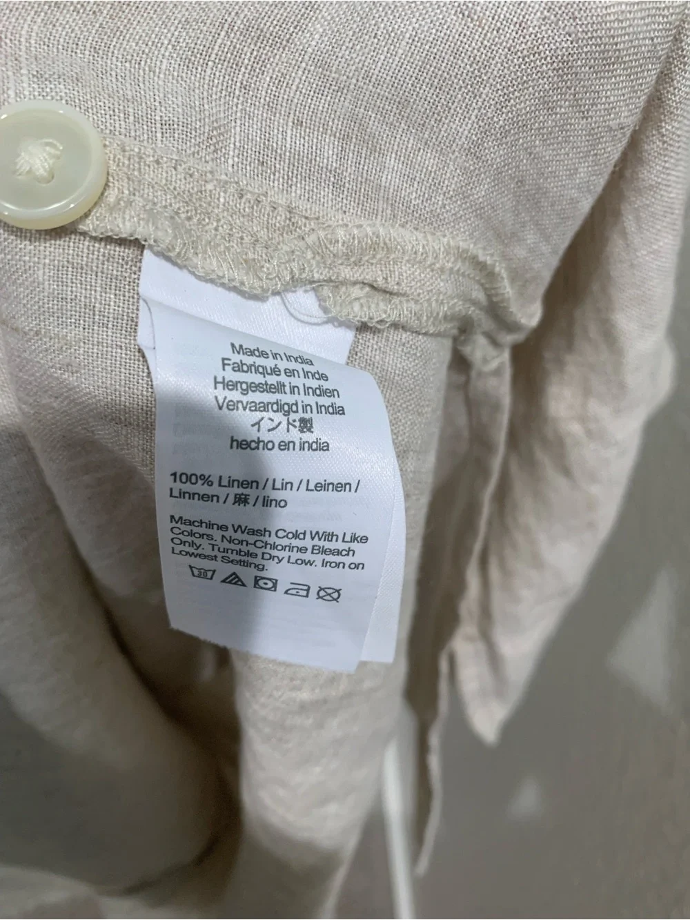 J. Crew Tan/Flax Tie-Waist Linen Midi Dress
